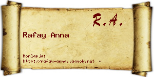 Rafay Anna névjegykártya